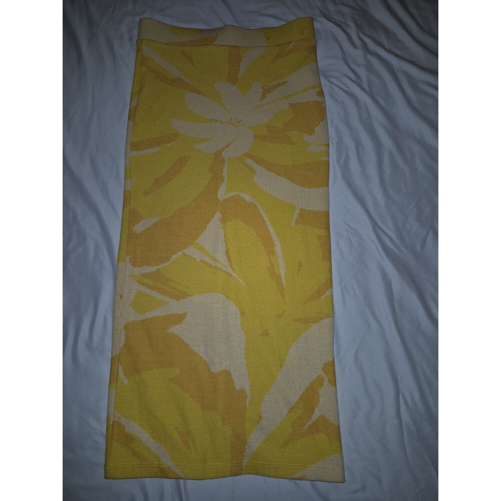 💥 Rare Nwt Zara Pencil Skirt Yellow Small D3